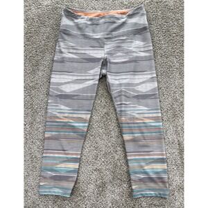 PrAna Legging Womens Small Gray Pillar‎ Ashley Sunrise Pockets 20" Capri Pockets